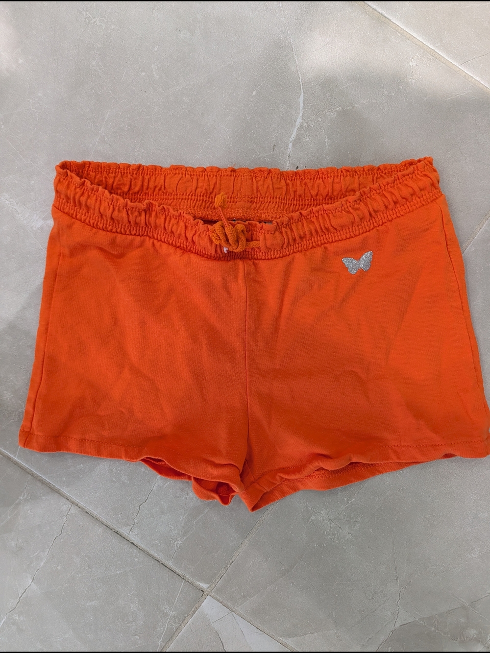 5/$35 Orange Butterfly Graphic Shorts – Kids Size 8–9Y